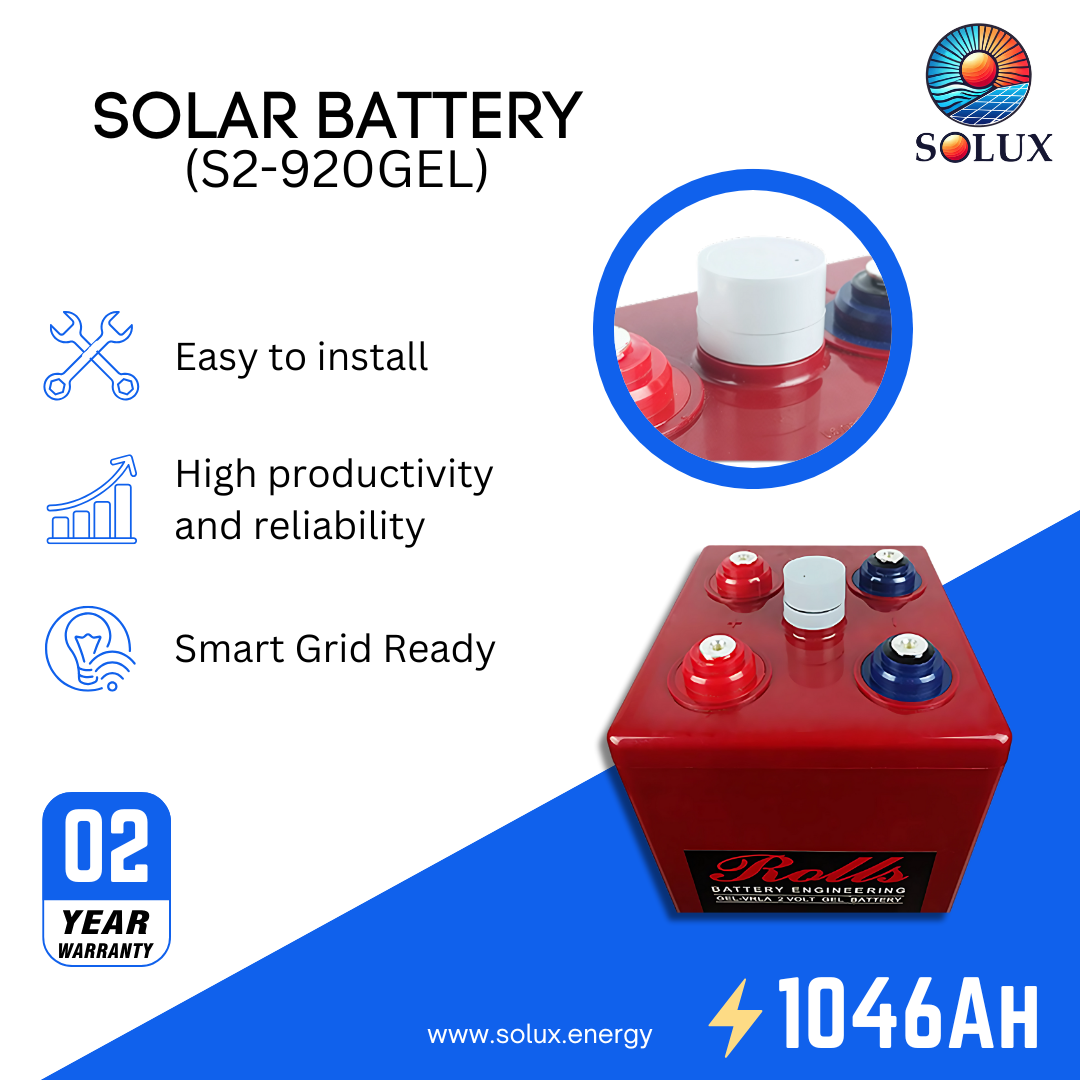 This is an image of Rolls Surrette S2-920GEL 2VDC 1046Ah Deep Cycle GEL Battery